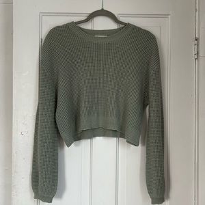 Waffle knit sweater